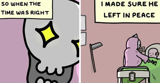 This Webcomic Is About The Grim Reaper Who Is Actually Nice.