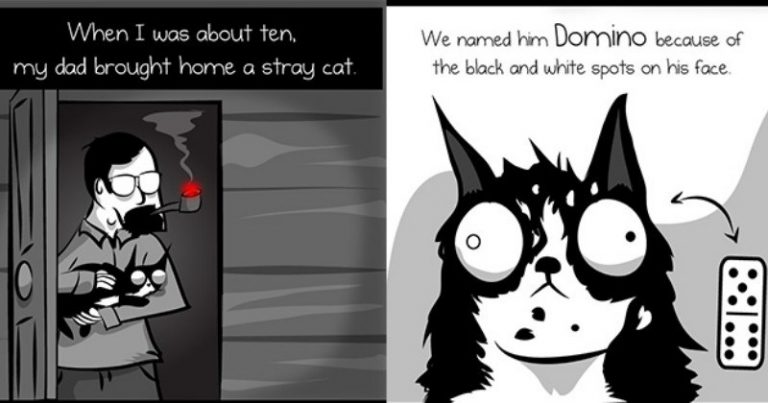 Superb Comic Named The Legend of Domino The Cat by The Oatmeal 