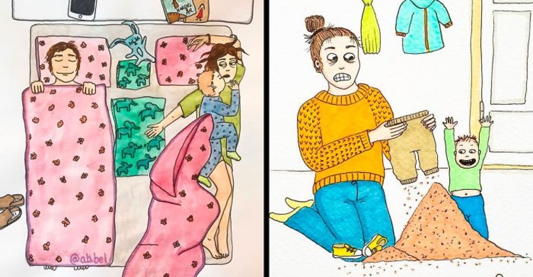 Mom Shows What It’s Like to Be a Mom in Her Honest 10+ Hilarious Illustrations