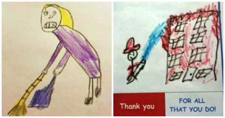 21 Funny Kids’ Drawings That Won’t Be Going On The Fridge