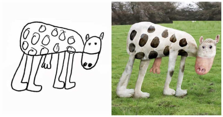 Creative Dad Uses Photoshop To Bring His Children’s Animal Drawings To Life