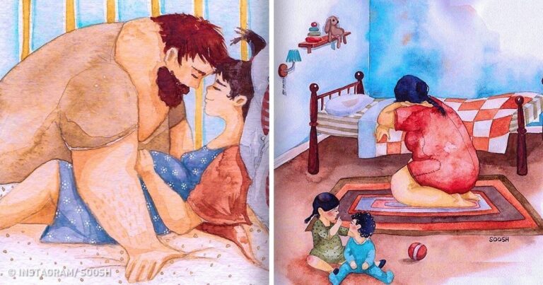 Artist Draws Beautiful Family Illustrations Showing What True Happiness Is