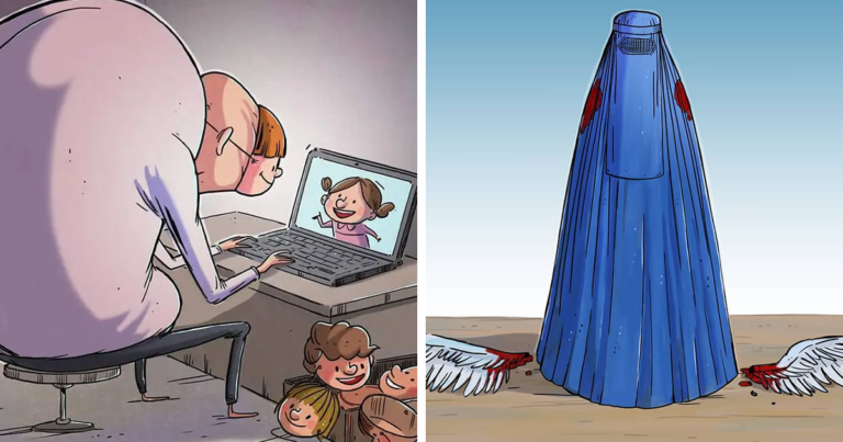Artist Reveals What’s Wrong With Our Modern Society In this 30 Satirical Illustration